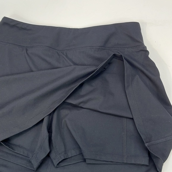DKNY Sport Skort Black Size Large Logo Back Stretchy Golf Tennis Pickleball - Picture 7 of 8